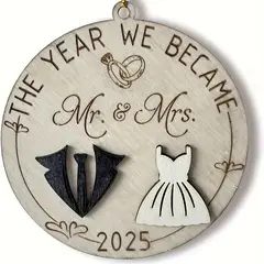 VATYERTY - 1 letrero clásico de madera Sr y Sra 2025