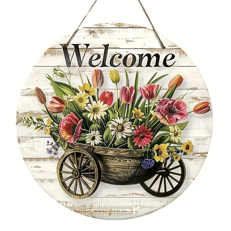 VATYERTY - Decoración floral colgante de madera