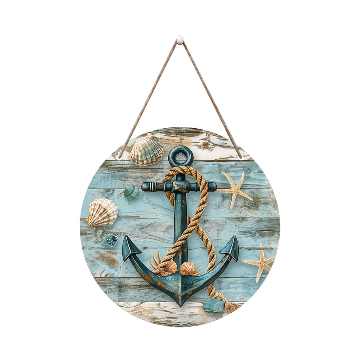 VATYERTY - Un letrero rústico redondo de corona de madera