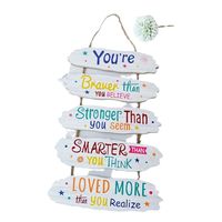 Letrero rústico de madera con cita inspiradora estilo art déco