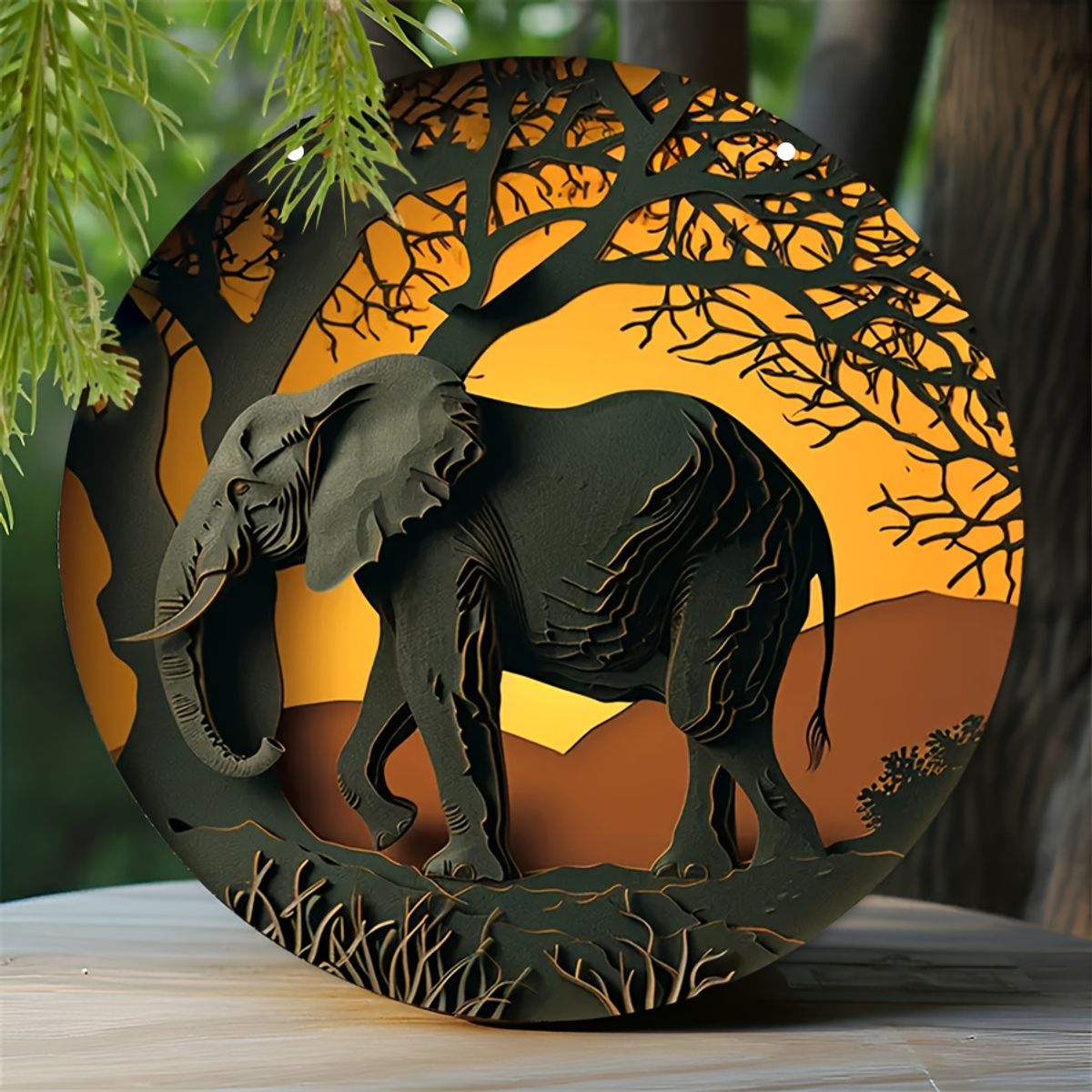 VATYERTY - 1 letrero colgante redondo de madera de 20 x 20 cm 8 x 8 pulgadas