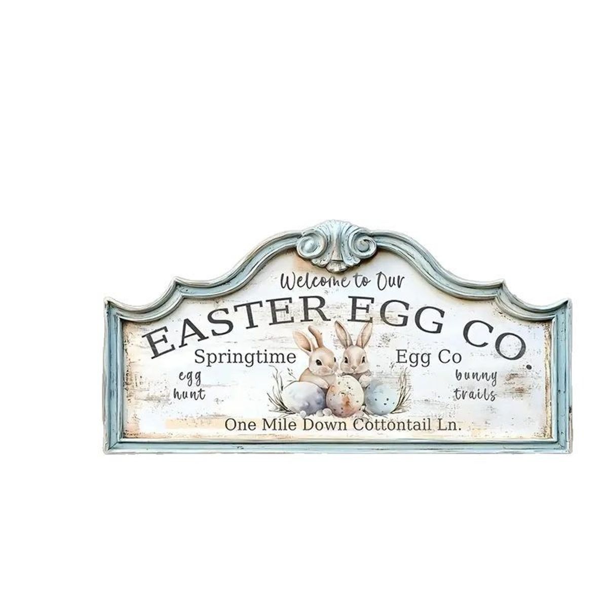 VATYERTY - 1 letrero rústico de Pascua de madera 20 x 40 cm