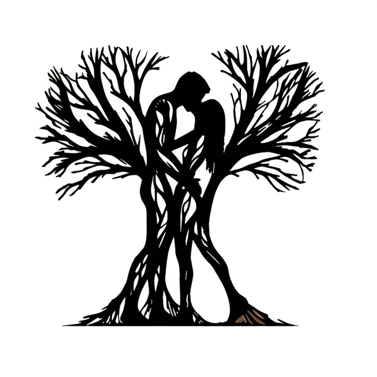 VATYERTY - Escultura de metal vintage con forma de árbol para pareja