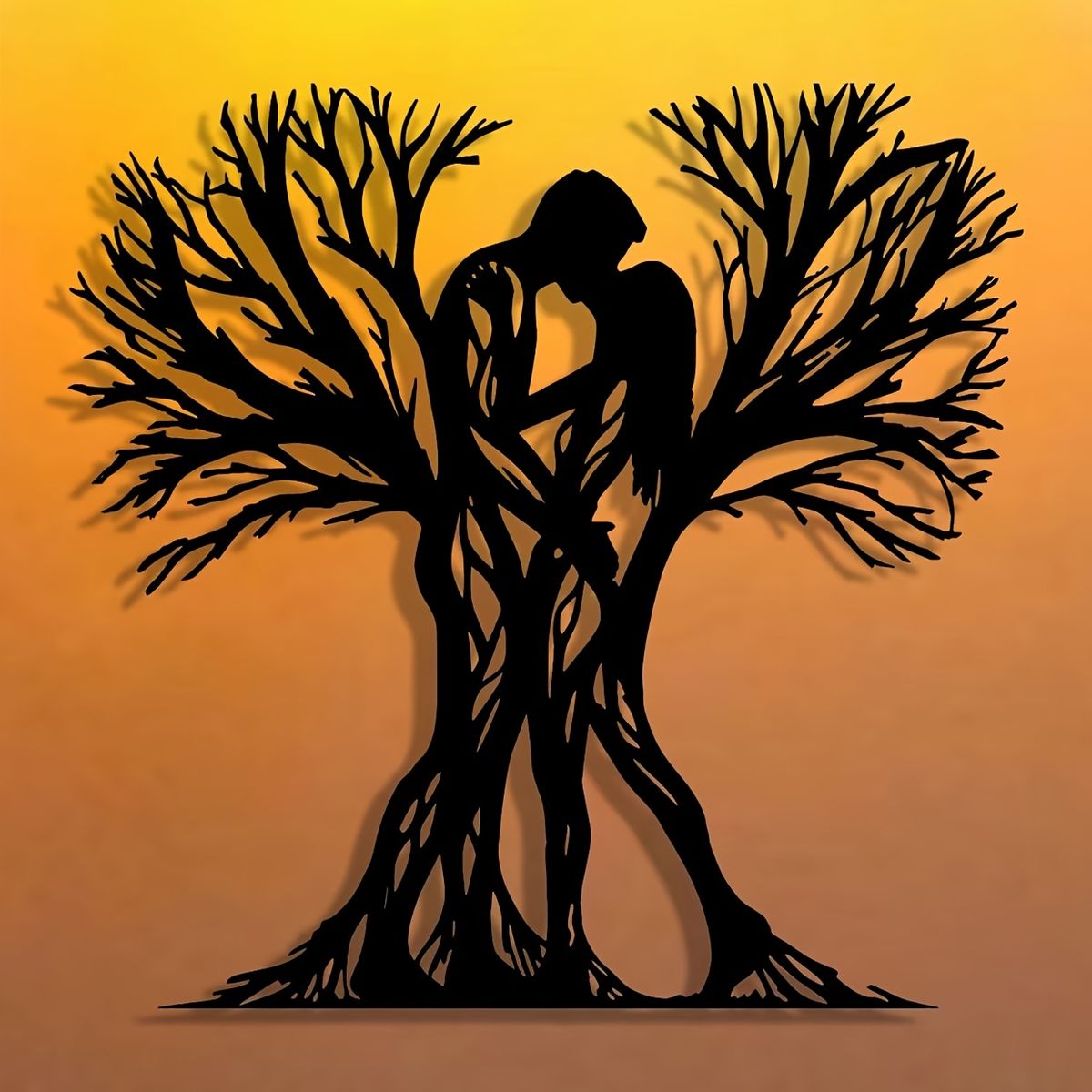 VATYERTY - Escultura de metal vintage con forma de árbol para pareja