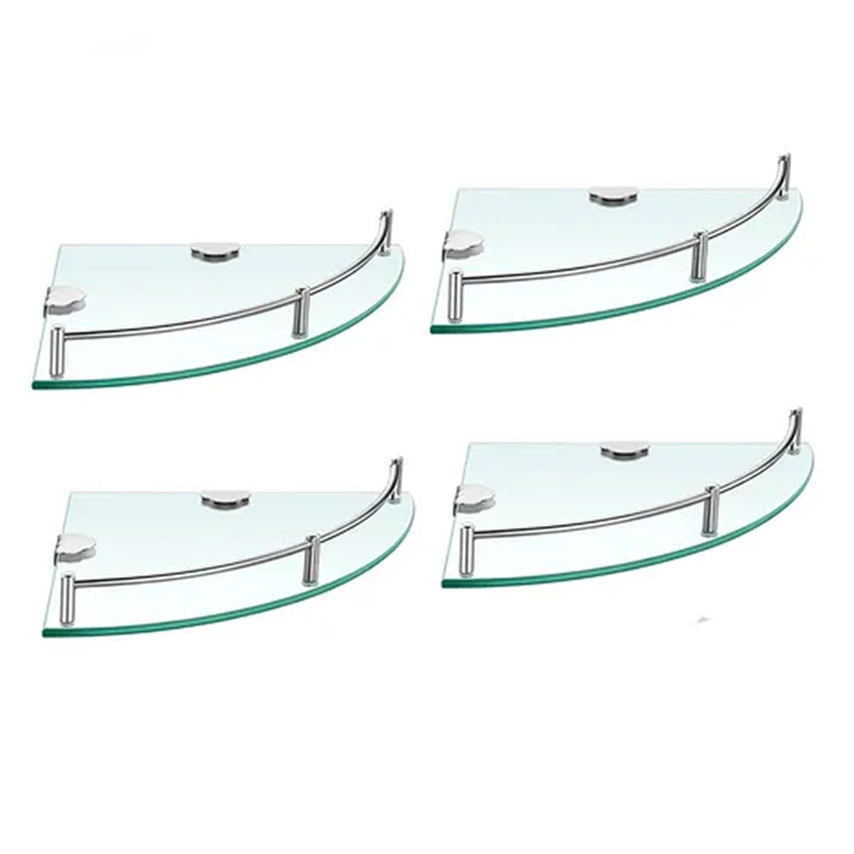 ESHOPANGIE - Pack 4 Organizador Repisa Esquineras De Vidrio Ducha Estante