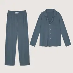 HYPNOS - Set Pijama Largo Mujer 100% Bambú Ultrasuave