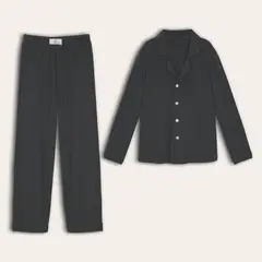 HYPNOS - Set Pijama Largo Mujer 100% Bambú Ultrasuave