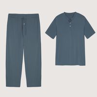 Set Pijama Largo Hombre 100% Bambú Ultrasuave