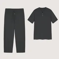 Set Pijama Largo Hombre 100% Bambú Ultrasuave