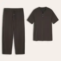 HYPNOS - Set Pijama Hombre - Largo - Bambú - Fresco y Suave -