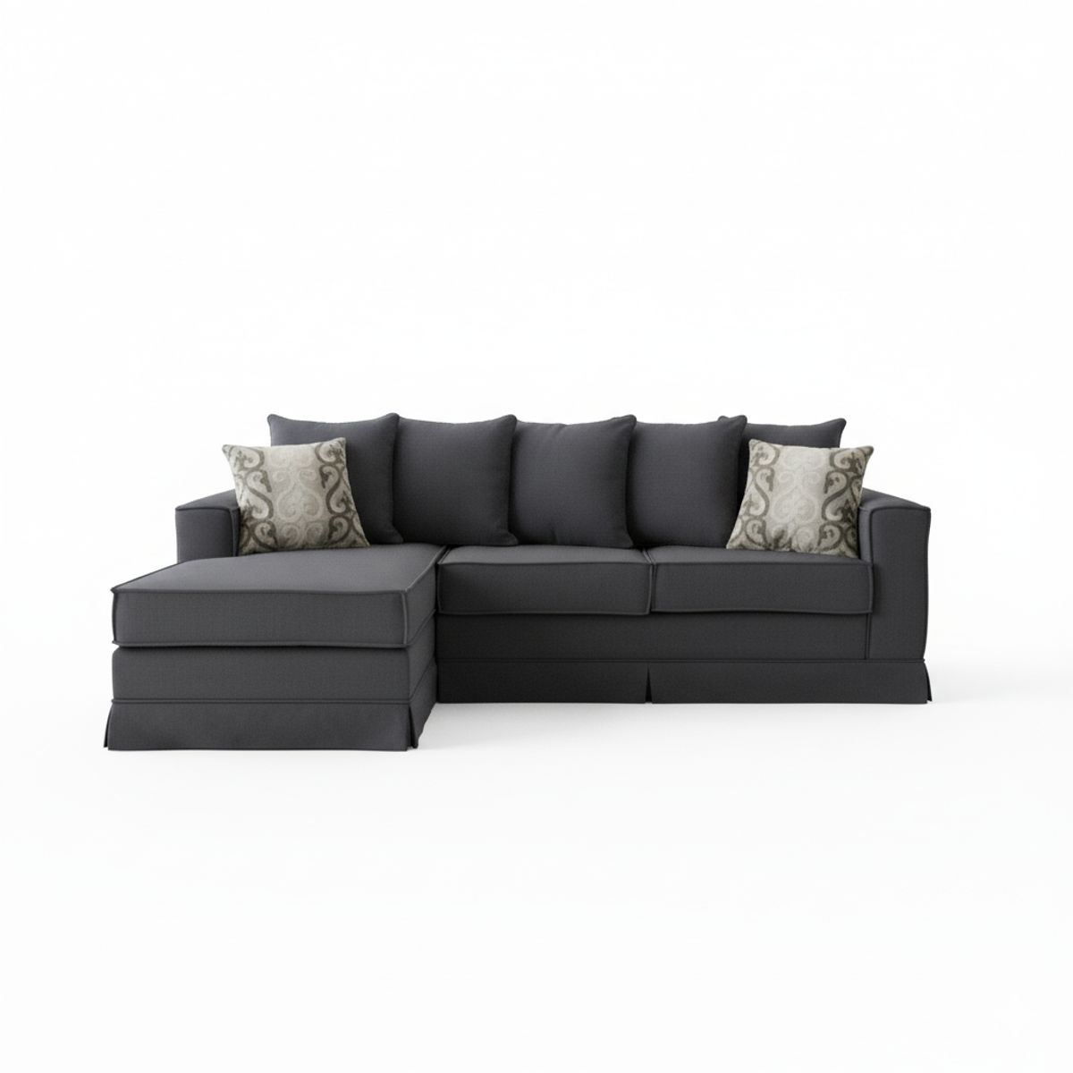 MUNDO LIVING - Living 311 Provenza Marengo Seccional con resortes + 2 ottoman