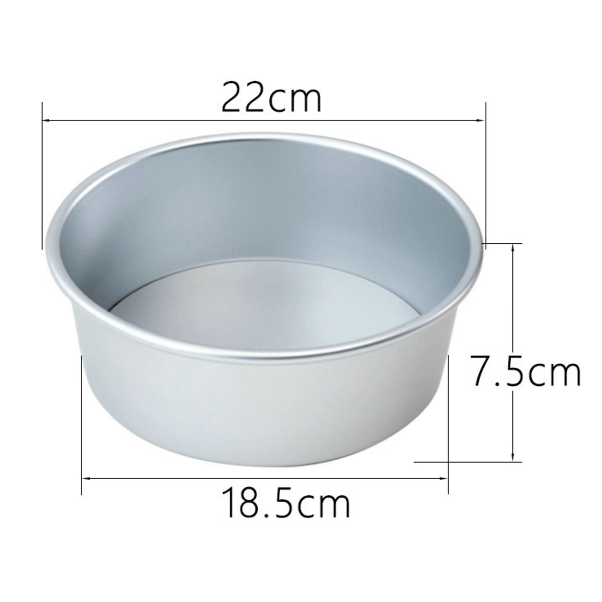 HOMESTAR - Molde Redondo Aluminio Torta Desmontable - 22 cm