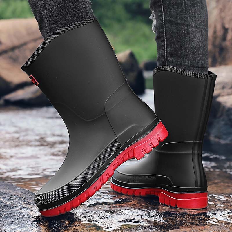 SHANDIAN - Botas de Agua Antideslizantes Hombre