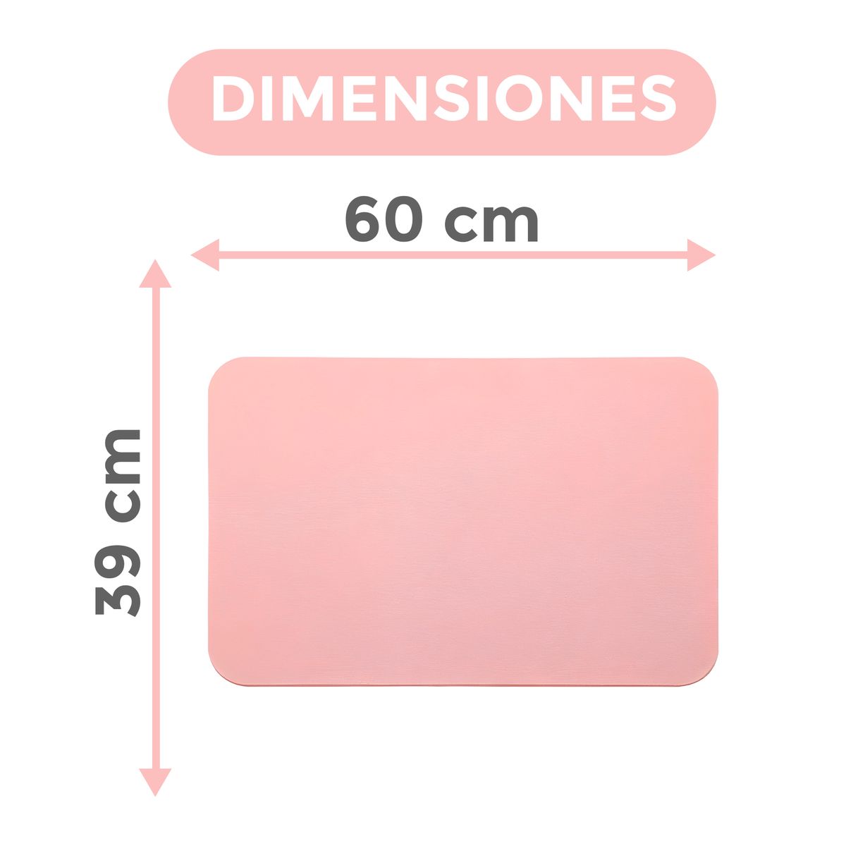 GENERICO - Alfombrilla Piso Diatomita Secado Rápido Anti hongos Baño Cocina Rosa