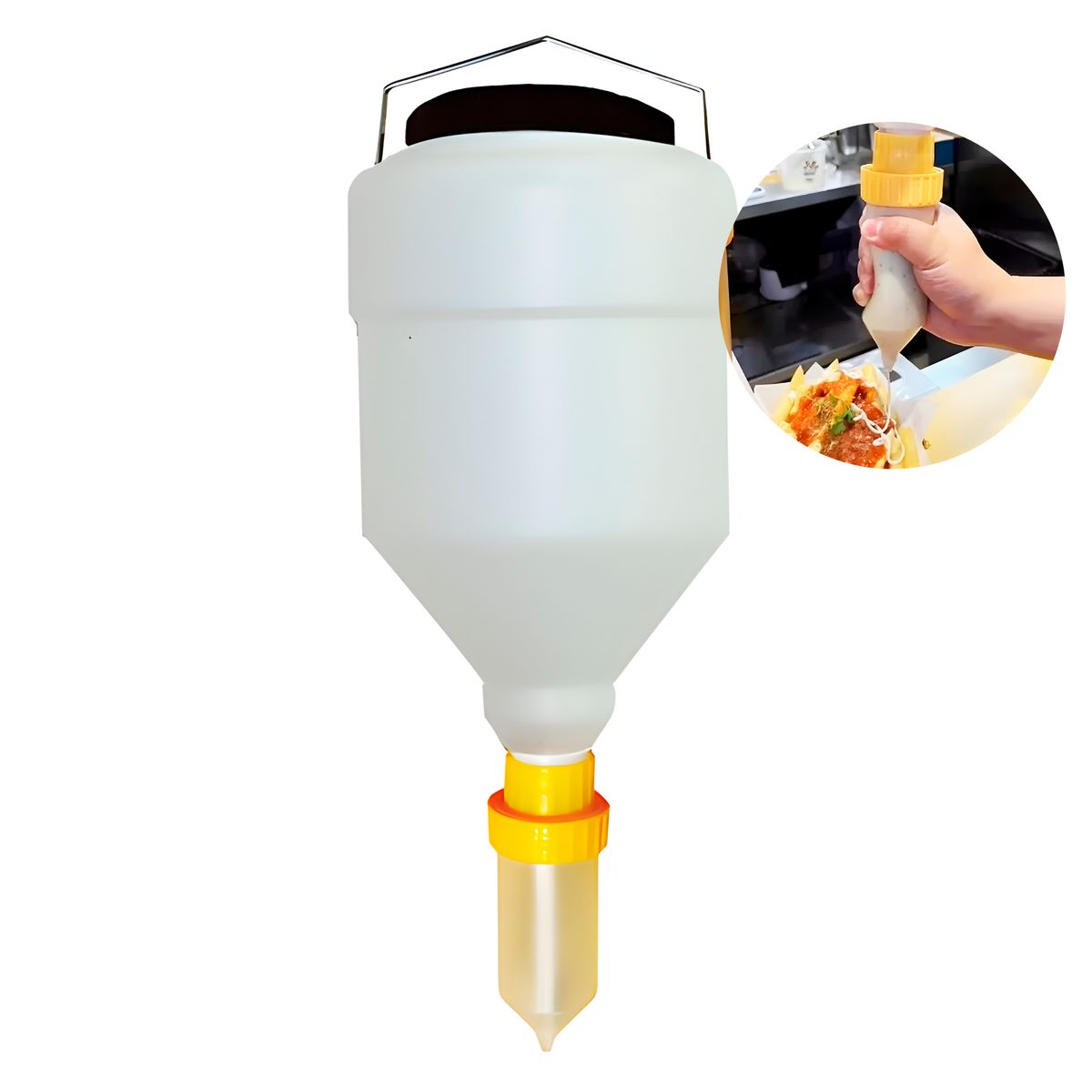 GENERICO - Salsero Dispensador Salsas Botella Colgante 3,5 L