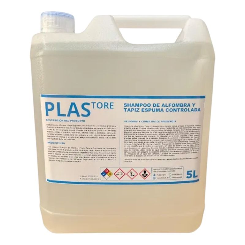 GENERICO - Shampoo De Alfombra Y Tapiz Espuma Controlada 5 Lts Plastore