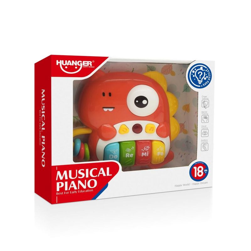 HUANGER - Piano Musical Dinosaurio Rojo - Huanger