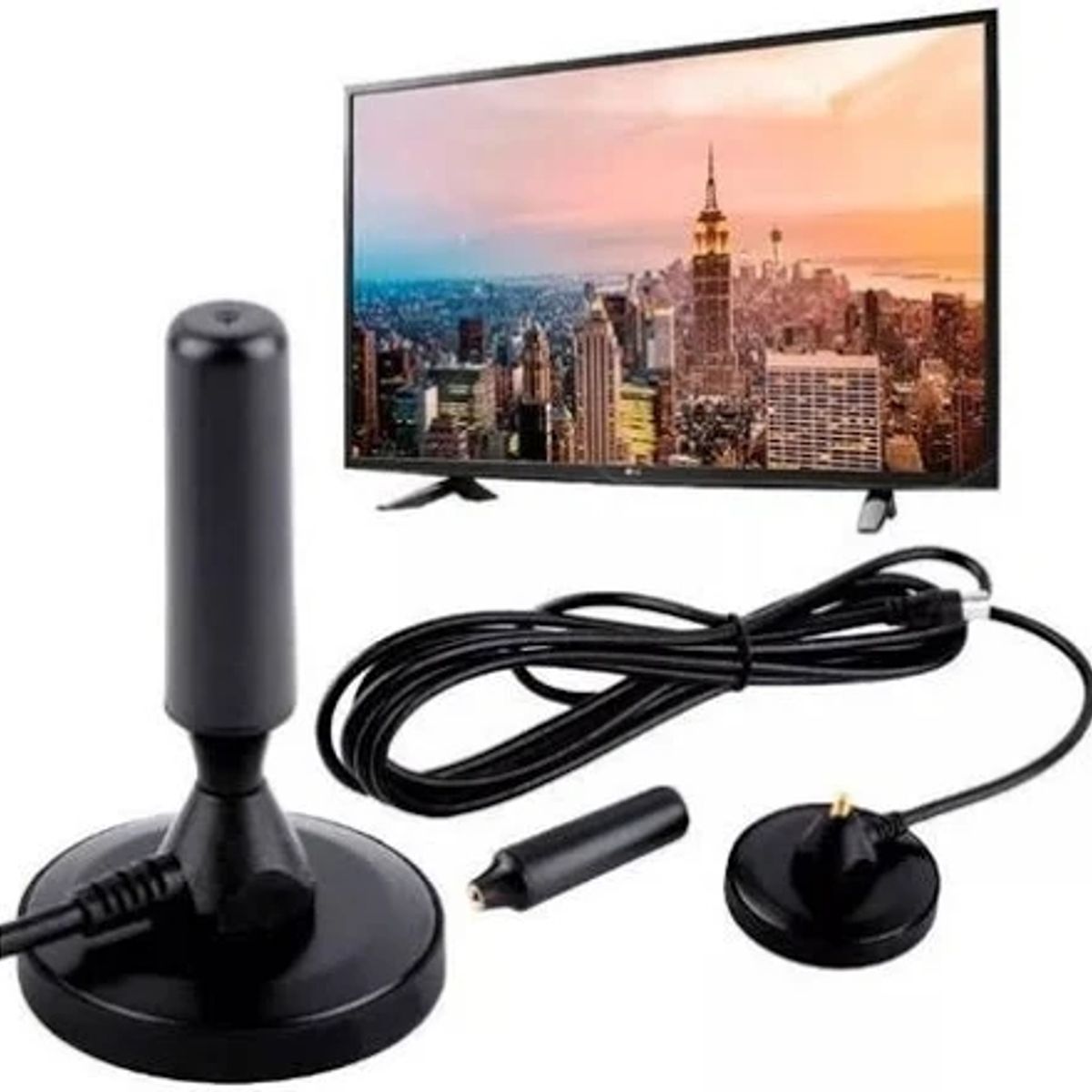 GENERICO - Antena de TV digital amplificada para uso interior y exterior