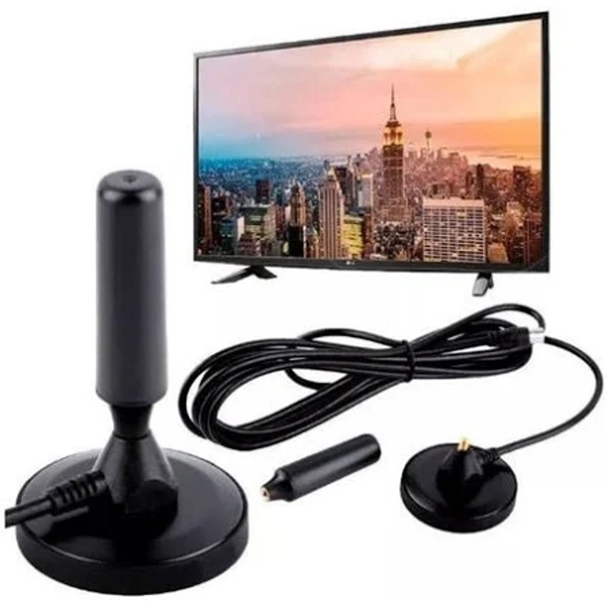 GENERICO - Antena de TV digital amplificada para uso interior y exterior