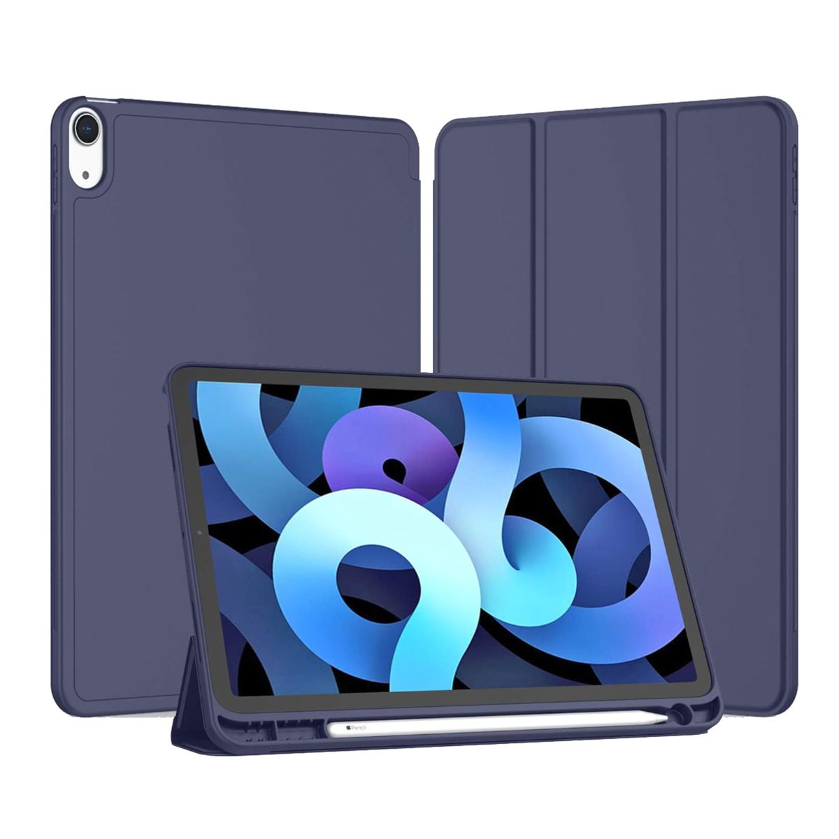 GENERICO - Fundas Smart Cover Para iPad A16 11th 2025 Azul Oscuro