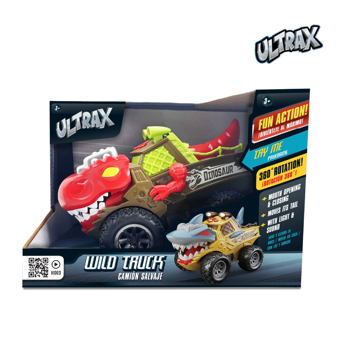 ULTRAX - Juguete Camión Dinosaurio Salvaje Ultrax Fricción