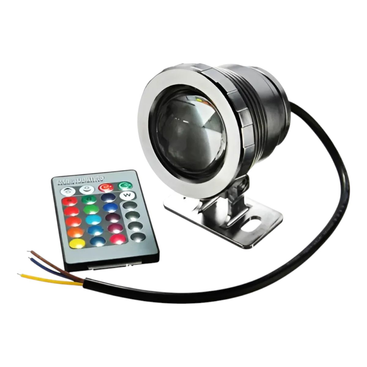2 Focos Pileta Piscina Multicolor 12V 10W Con Fuente De Poder, marca GENERICO - Foto 2