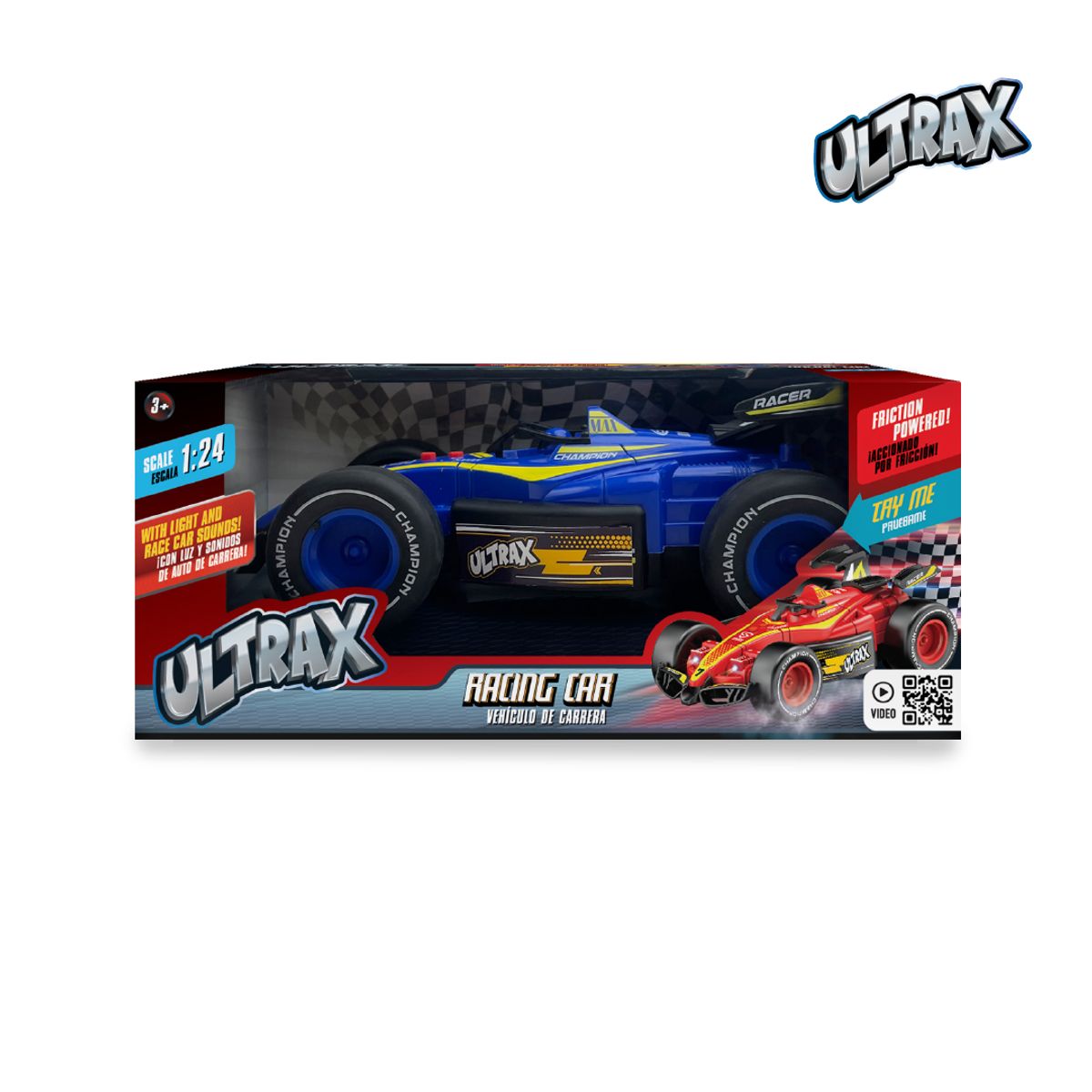 ULTRAX - Juguete Auto de Carreras 22 cm Ultrax Azul con Luz y Sonido