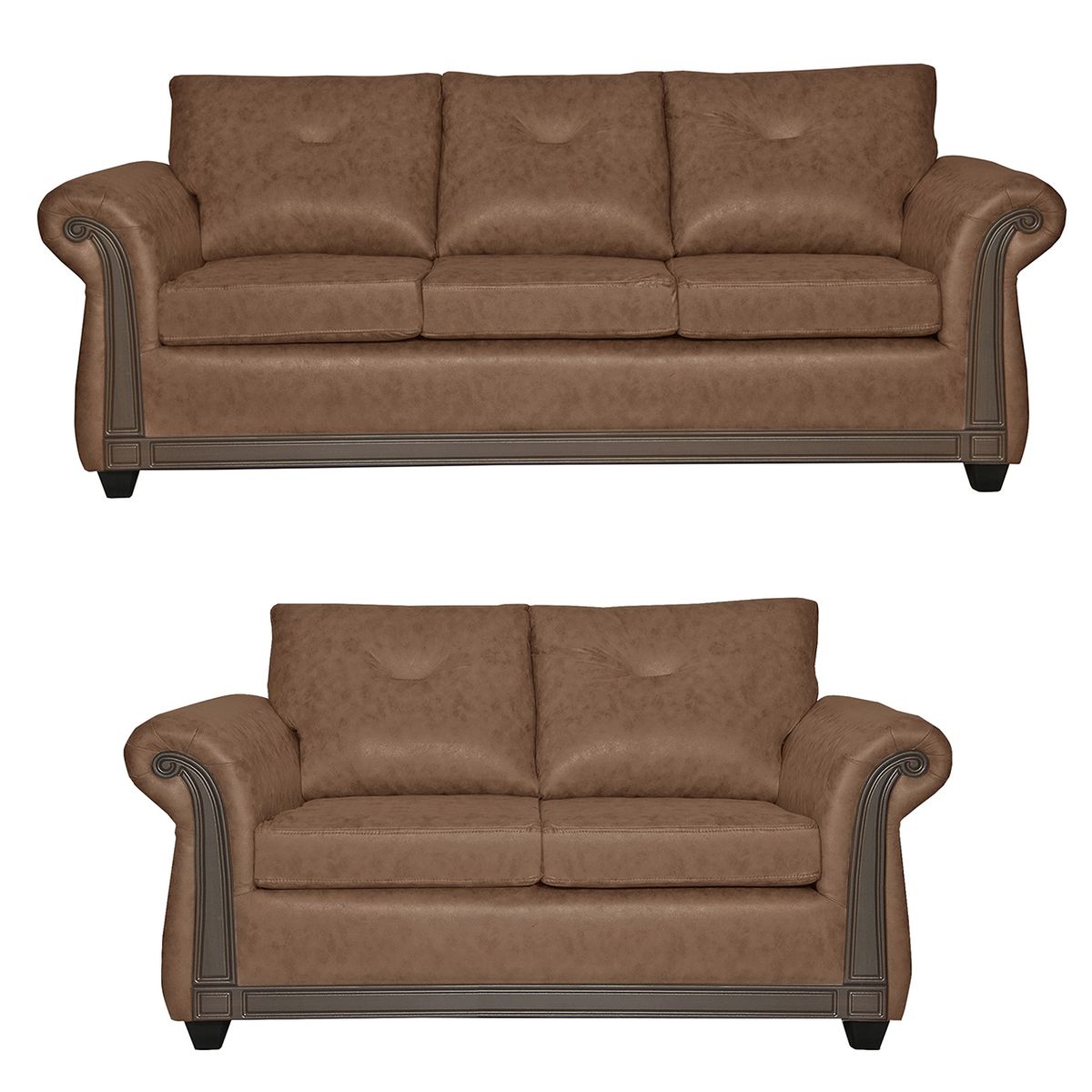 BLACK FACTORY - Juego de Living  3 2 Bristol Terracota