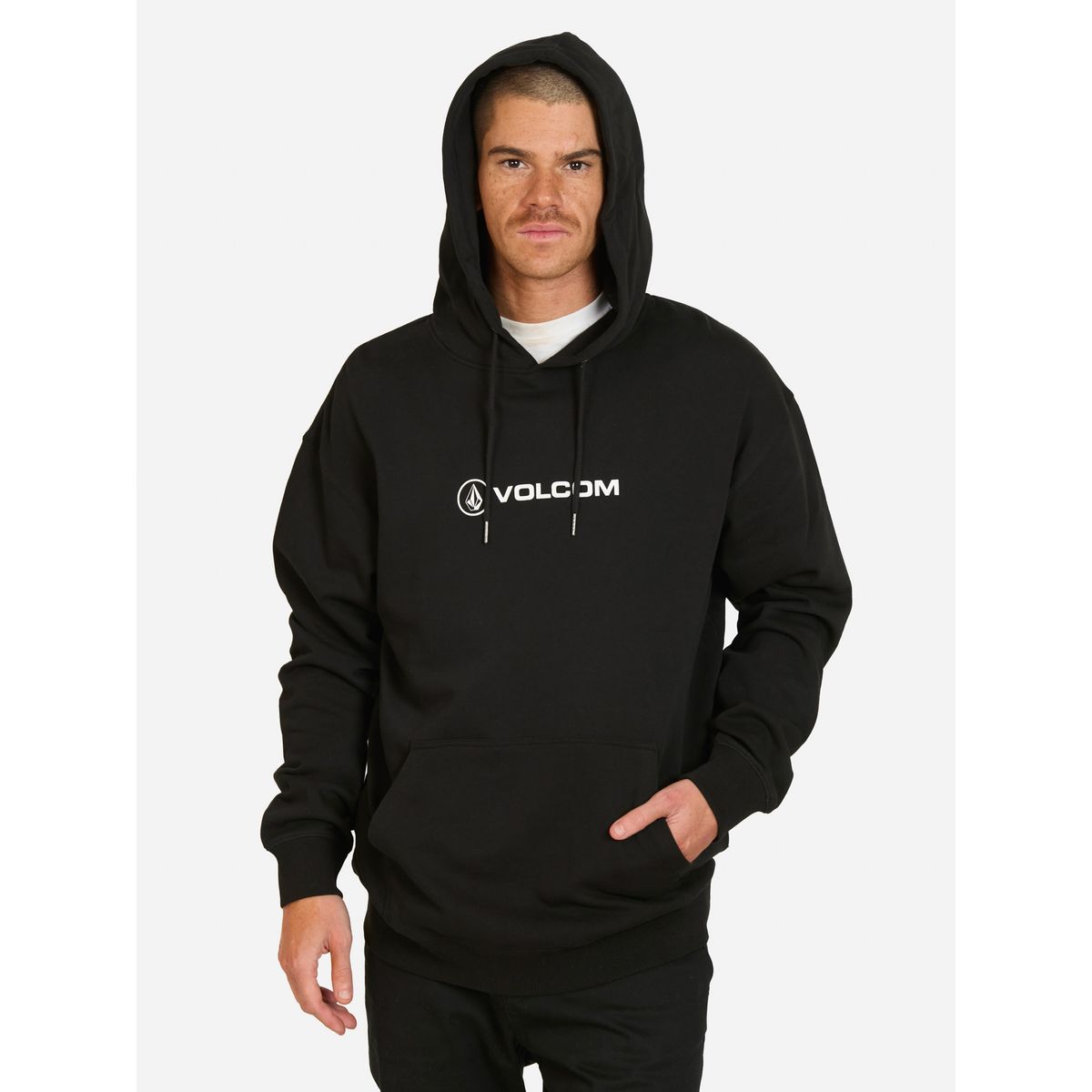 VOLCOM - Poleron Canguro Stonico Negro Hombre Volcom - Negro