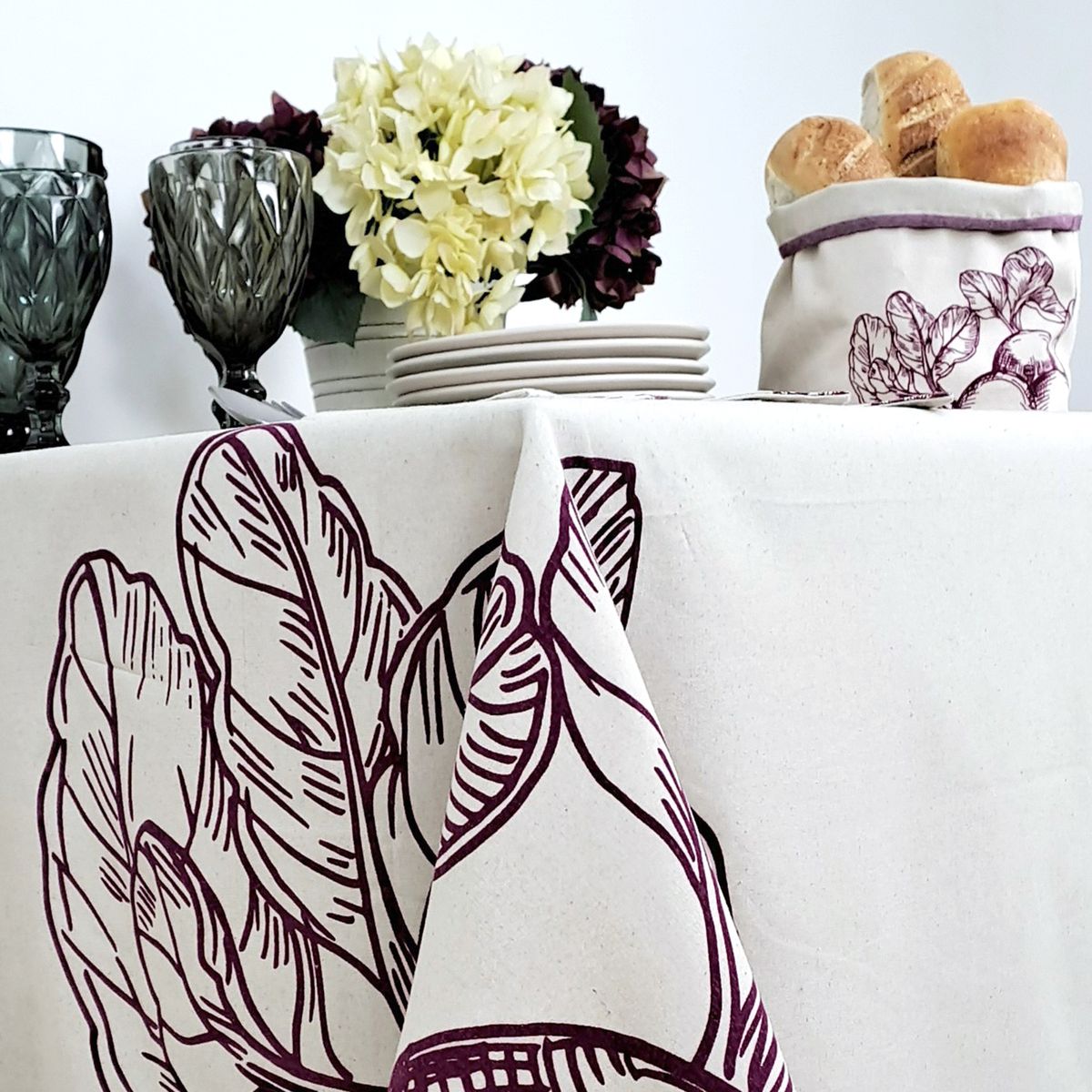 CHANTILLY - Mantel Betarraga Estampado 160x350cm Beige