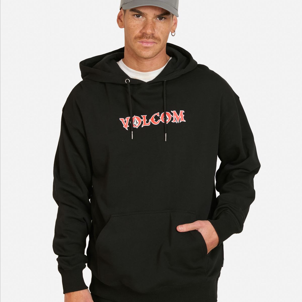 VOLCOM - Poleron Canguro Grind Negro Hombre Volcom - Negro