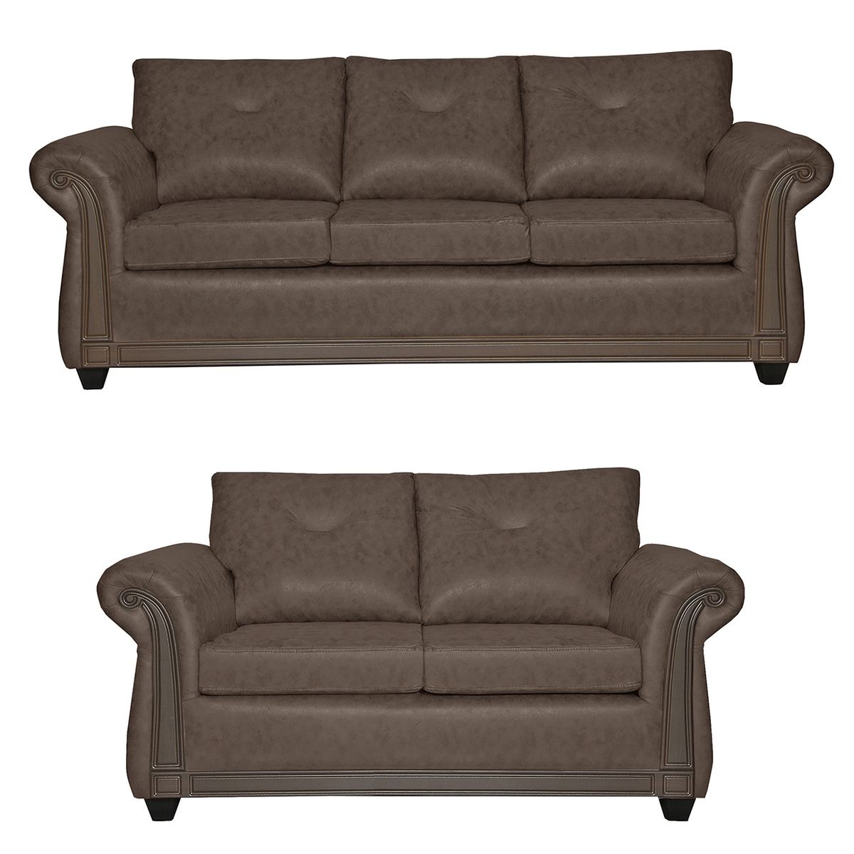 BLACK FACTORY - Juego de Living  3 2 Bristol Chocolate