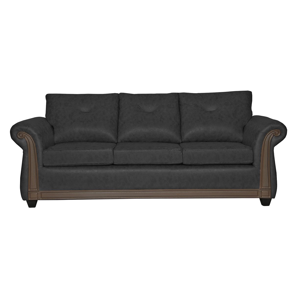 BLACK FACTORY - Juego de Living 3 2 Bristol Negro