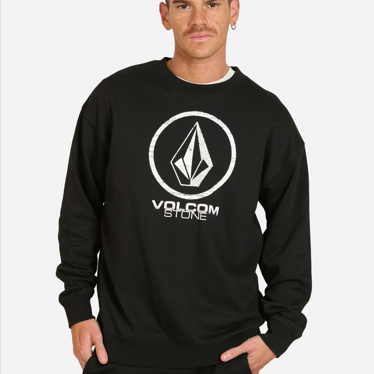 VOLCOM - Poleron CR Volcoment Crew Negro Hombre Volcom - Negro