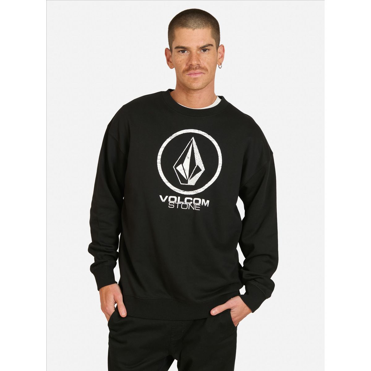 VOLCOM - Poleron CR Volcoment Crew Negro Hombre Volcom - Negro
