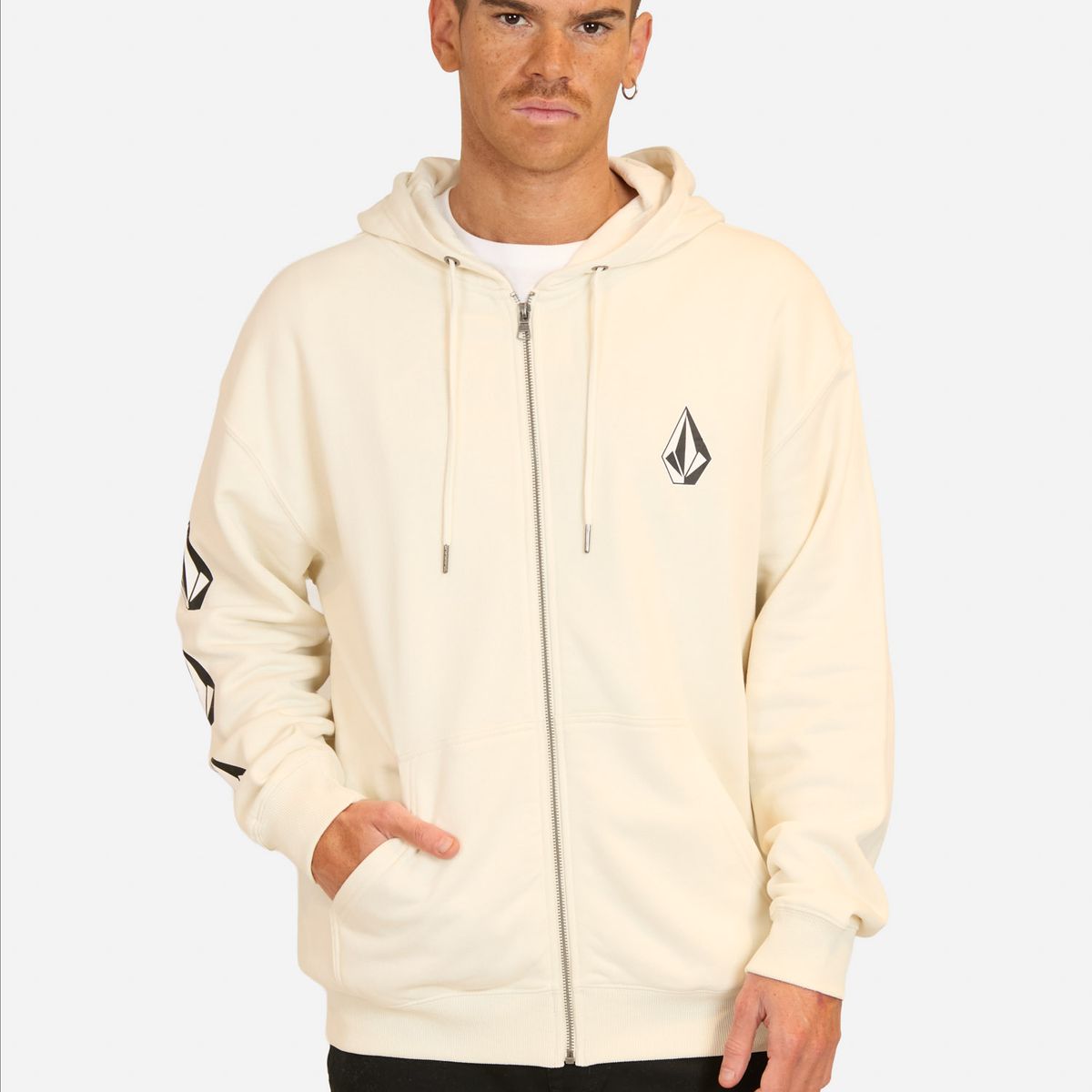 VOLCOM - Poleron FZ Flow Beige Hombre Volcom - Beige
