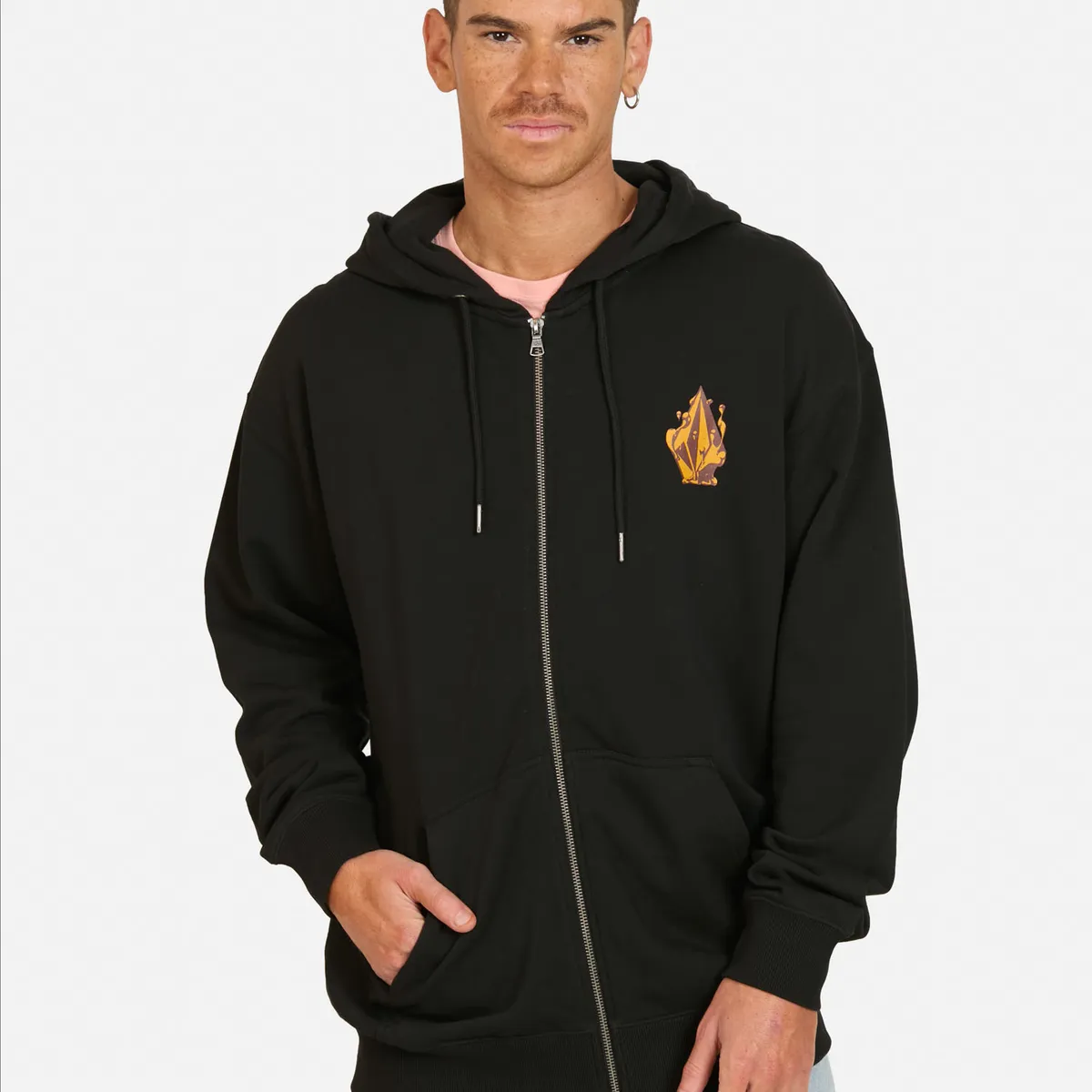 VOLCOM - Poleron FZ Rail Negro Hombre Volcom - Negro