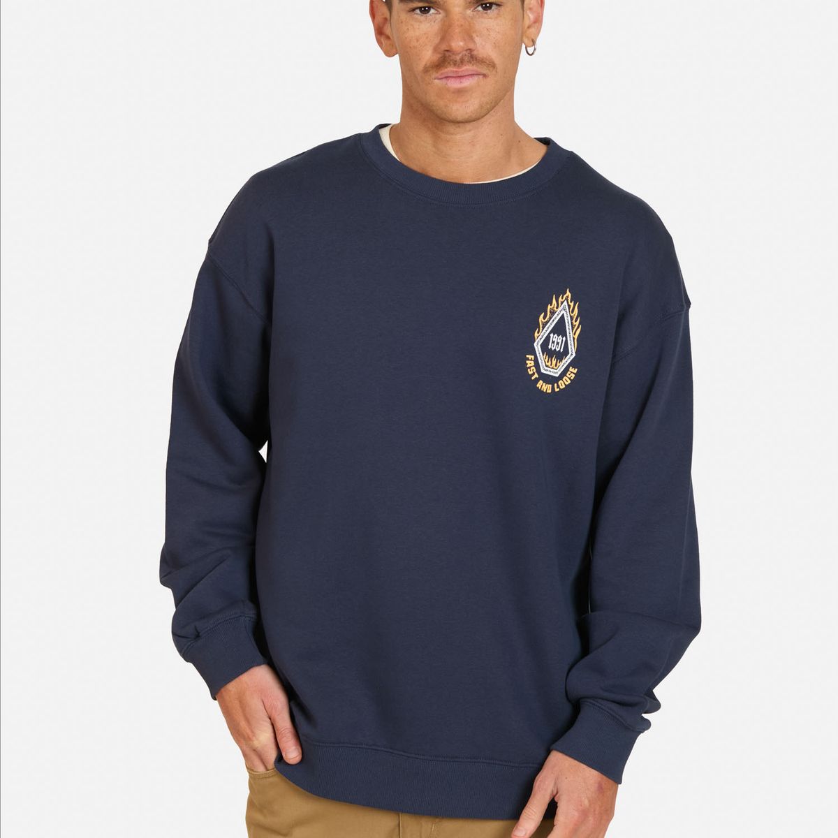 VOLCOM - Poleron CR Roundaboutcreew Azul Hombre Volcom - Azul