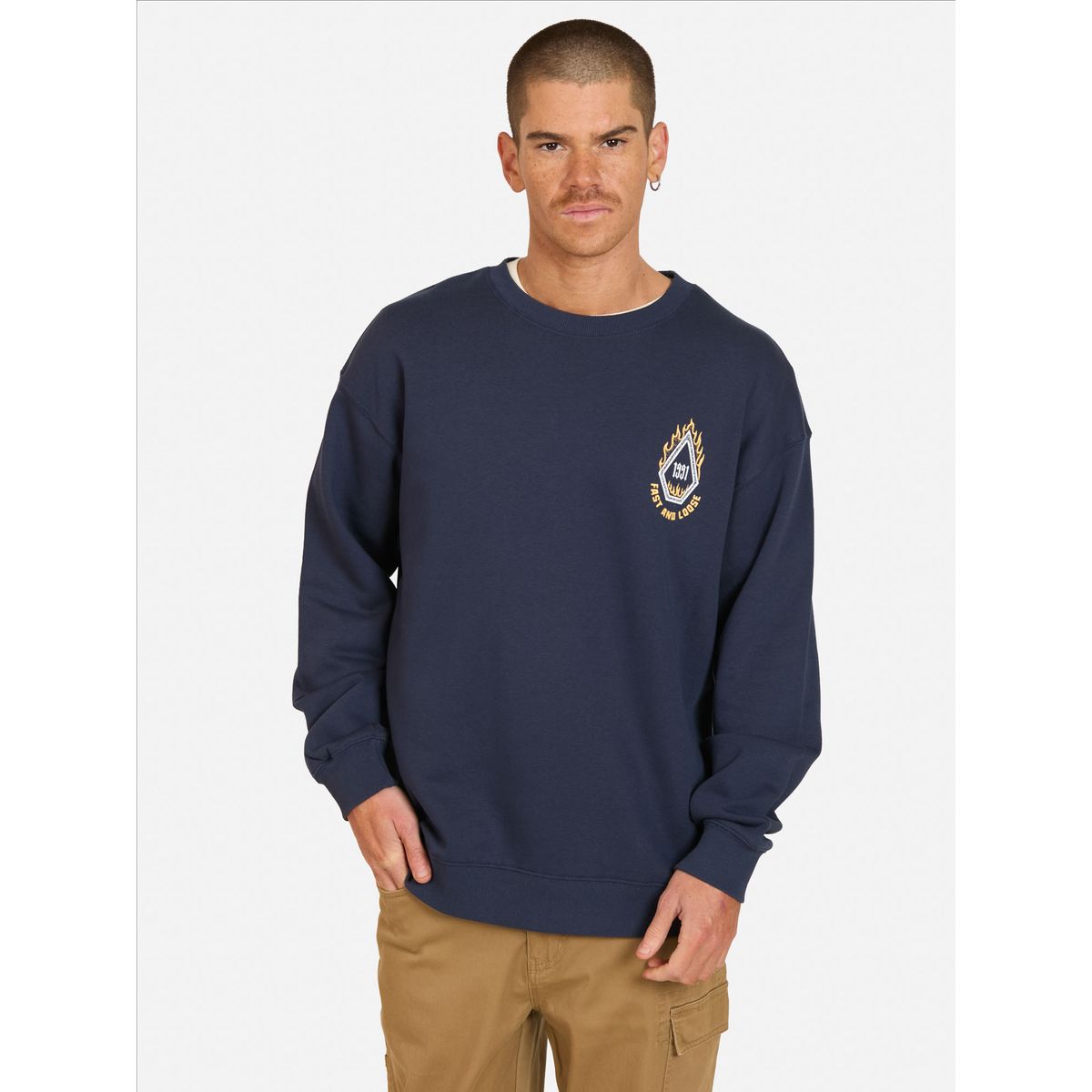 VOLCOM - Poleron CR Roundaboutcreew Azul Hombre Volcom - Azul
