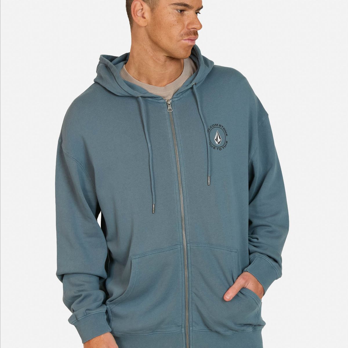 VOLCOM - Poleron FZ Snap Azul Hombre Volcom - Azul