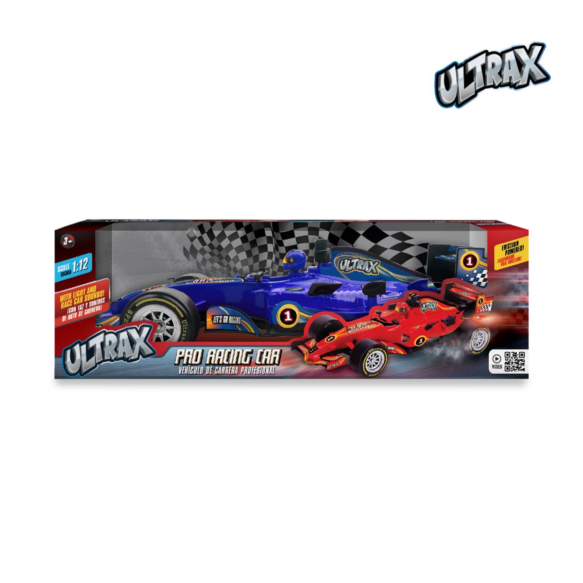 ULTRAX - Juguete Auto de Carreras 36 cm Azul Ultrax con Luz y Sonido