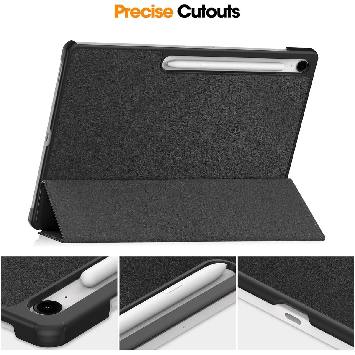 GENERICO - Funda Inteligente Para Samsung Galaxy Tab S10 Fe Plus 13.1 Negro