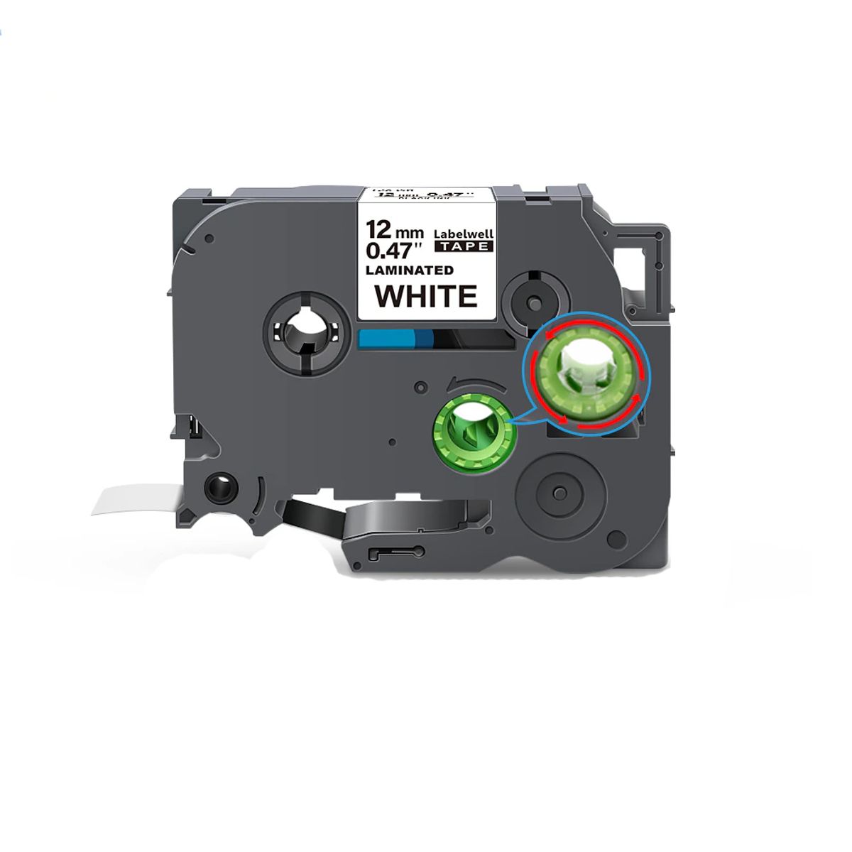 EON - Cinta Blanca Brother Tze-221 Alternativa Rotuladora 12mmx8m