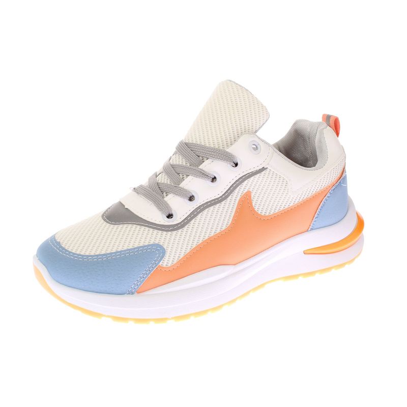 SOLLU - Zapatilla Para Mujer Color BlancoNaranjo