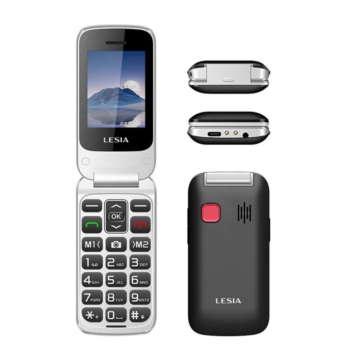 GENERICO - Teléfono Almeja Celular Adulto Mayor 4g Lesia Shell Senior SOS