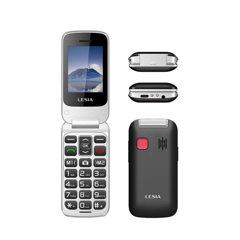 GENERICO - Teléfono Almeja Celular Adulto Mayor 4g Lesia Shell Senior SOS