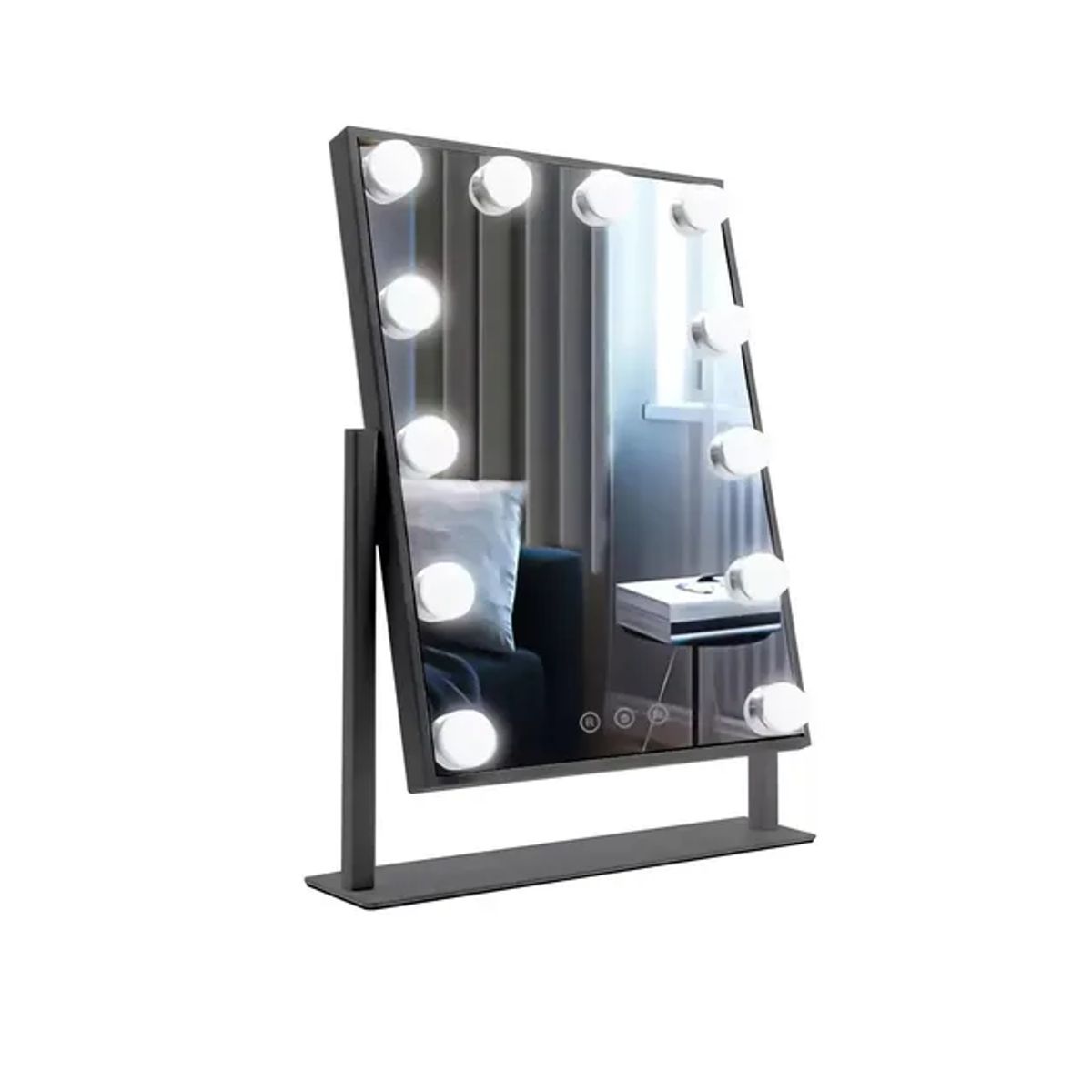 GENERICO - Espejo Maquillaje Tocador Profesional Led 12 Luces Usb 360°