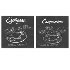 RONDA - Set 2 Canvas Cocina Coffe 30X30 CM
