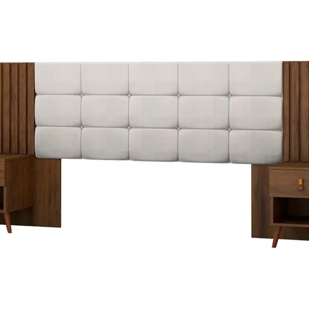 BE DESIGN - Respaldo Box Lady Capitone Blanco Caramelo