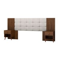 Respaldo Box Lady Capitone Blanco Caramelo